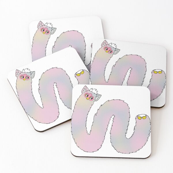 Item preview, Long Furby - S Shape - Pastel Pink Rainbow - Pink Face designed and sold by Unreasonable Furby.