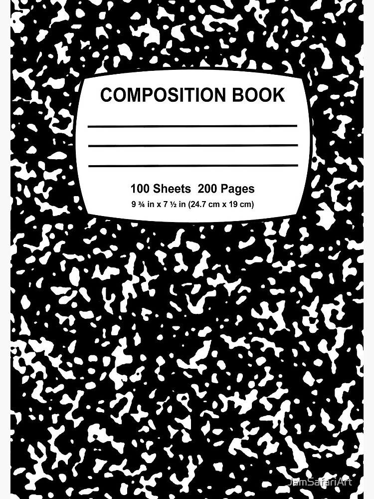 Composition Notebook Pattern with Composition Book Label" Spiral Notebook  for Sale by JamSafariArt Redbubble