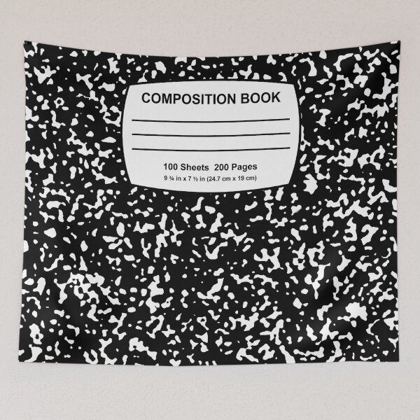 Item preview, Composition Notebook Pattern with Composition Book Label designed and sold by JamSafariArt.