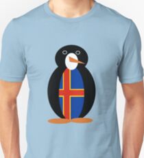 Aaland Islands Penguin Flag Unisex T-Shirt