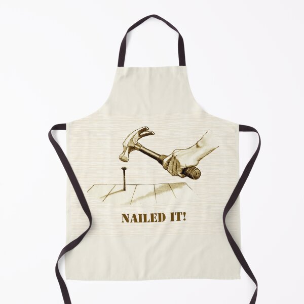 Item preview, Nailed It! Drawing of Hand Holding Hammer and Hitting Nail designed and sold by JoyfulWhimsy.