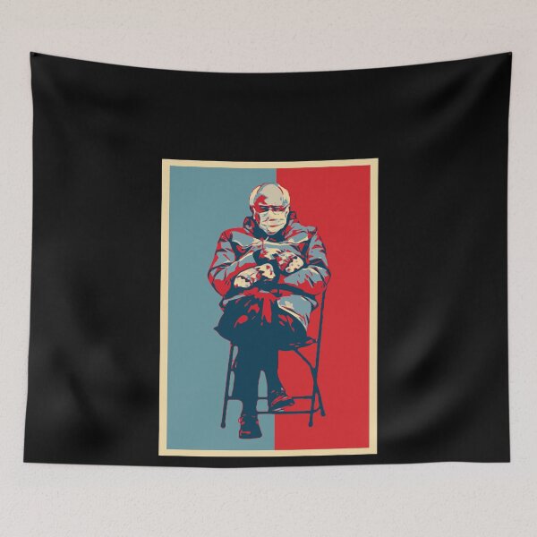 Item preview, Funny Bernie Sanders Hope Poster Cold Sitting Meme Biden Harriss Inauguration 2021 designed and sold by elderberry.
