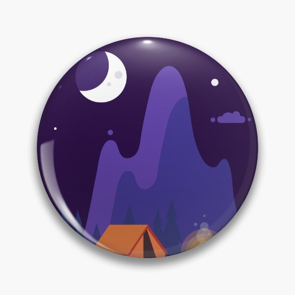 Item preview, Summer campfire moonlight night with cloud and jungle designed and sold by PixSmite.