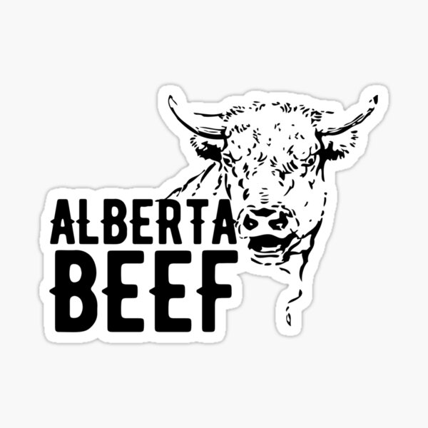 "Alberta Beef" Sticker by mewsis Redbubble