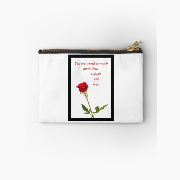 Item preview, You are worth so much more than a single red rose - A beautiful red rose with words in red and white BG designed and sold by AnnaBBS.