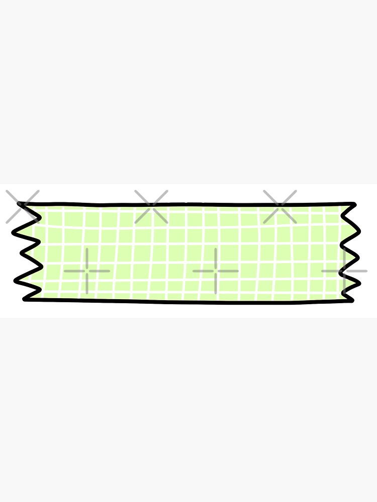 Green Washi Tape Look Set Of Green Art Board Print for Sale by