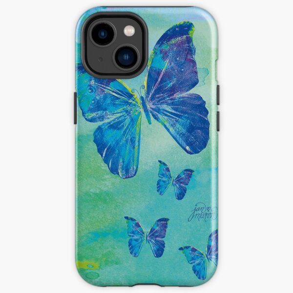Blue Butterflies Watercolor by Jan Marvin iPhone Tough Case