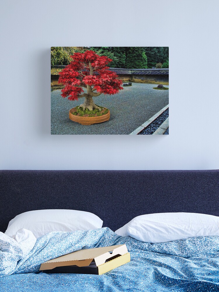 PixelSquid Red Bonsai Tree in the Zen Garden Poster for Sale by GolemAura