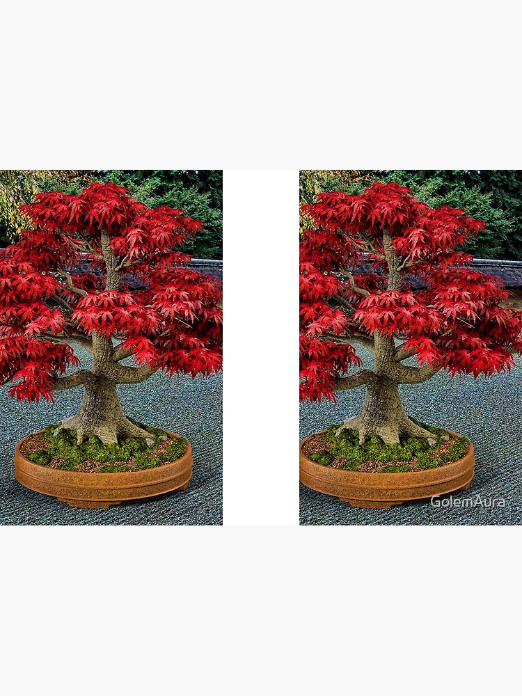 PixelSquid Red Bonsai Tree in the Zen Garden Hardcover Journal