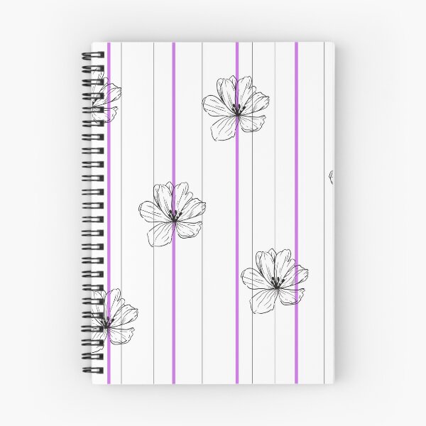Item preview, Violet and gray lines and black flowers designed and sold by NaturaFotos.