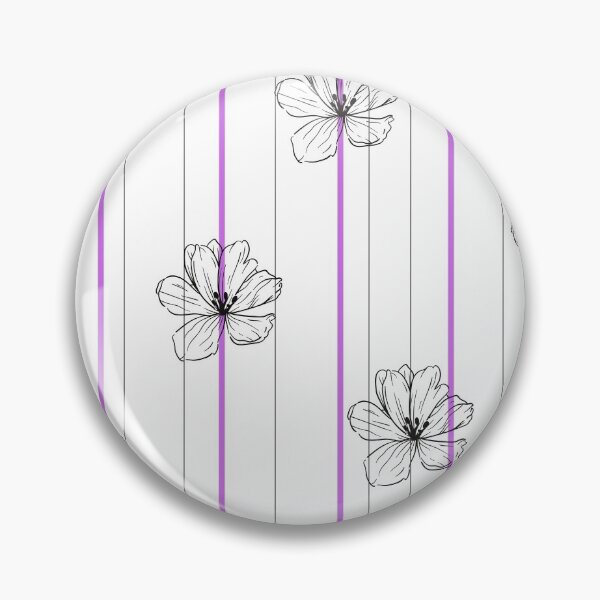 Item preview, Violet and gray lines and black flowers designed and sold by NaturaFotos.