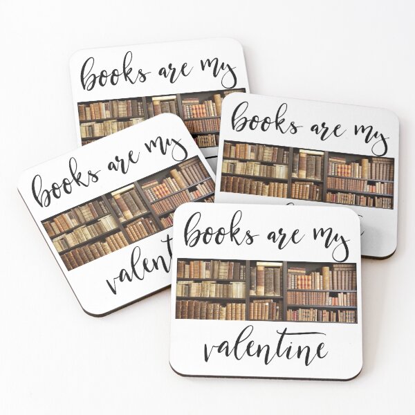 Item preview, Books Are My Valentine white designed and sold by MandalaAndMore.
