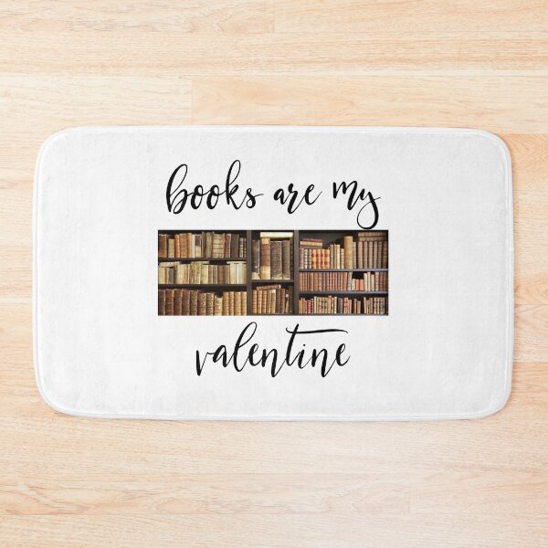Item preview, Books Are My Valentine white designed and sold by MandalaAndMore.