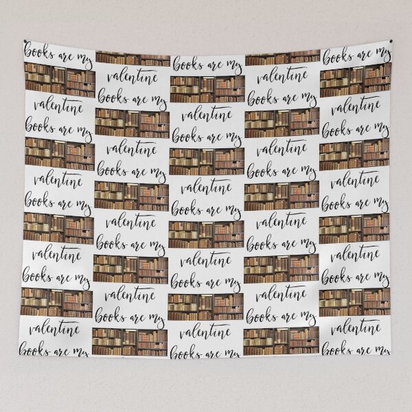 Item preview, Books Are My Valentine white designed and sold by MandalaAndMore.