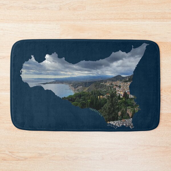Item preview, Taormina in Sicily (Italy) - view towards Etna - atmospheric sky - photo designed and sold by nabeArtist.