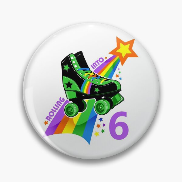 Artikelvorschau, 6. Geburtstag, Rollschuh cool entworfen und verkauft von iclipart.