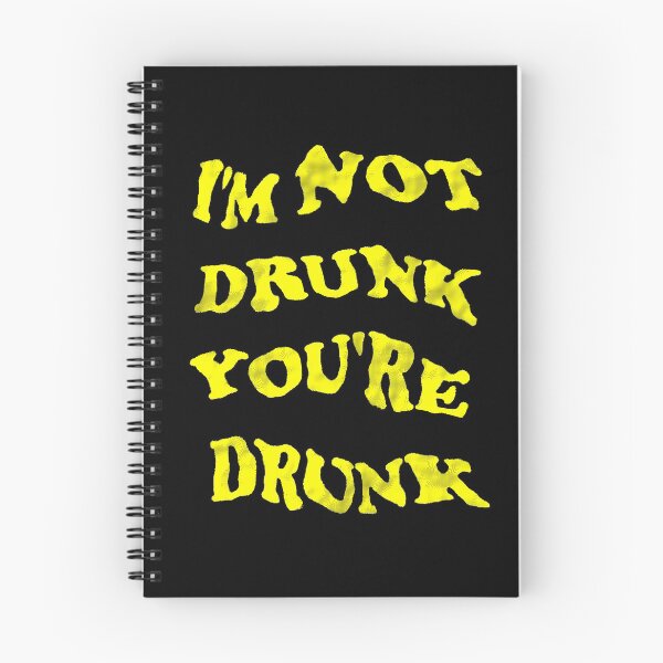 Item preview, Funny drinking design - I'm not drunk you're drunk yellow arcade retro typography (dark mode) designed and sold by Deegital18.