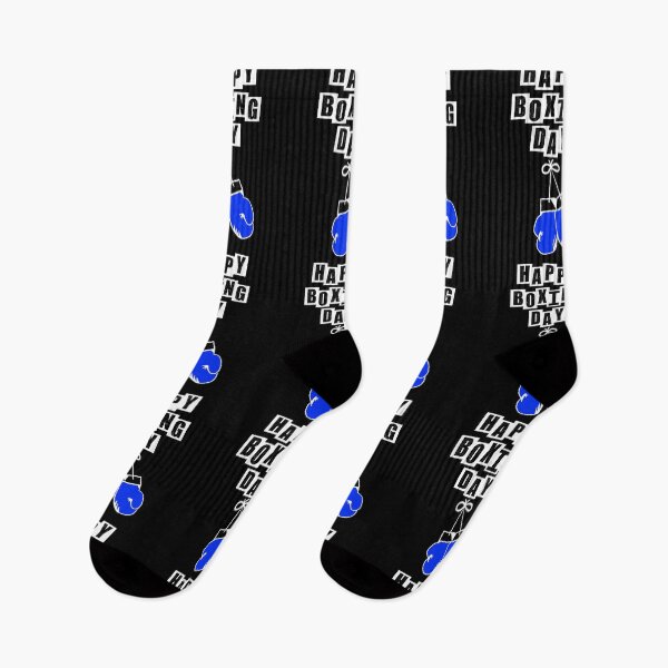 Item preview, Happy Boxing Day Blue Gloves - Black designed and sold by BusyMonkeys.