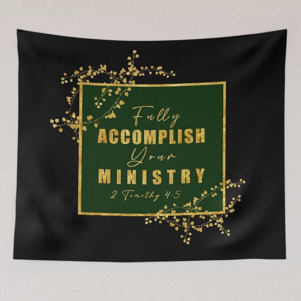 Item preview, Fully Accomplish Your Ministry -Green and Gold designed and sold by Yesido.