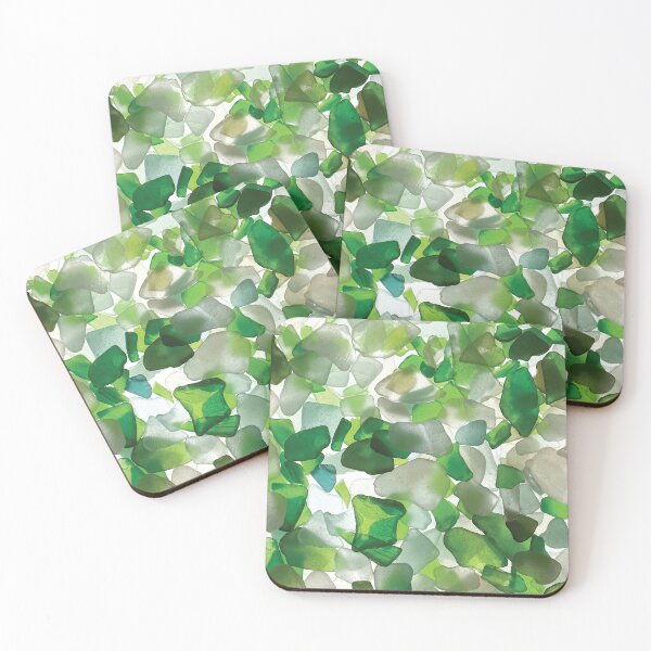 Item preview, Sea glass, green and white I (Photo: Sabine Braun) designed and sold by AmilysFriends.