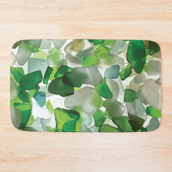 Item preview, Sea glass, green and white I (Photo: Sabine Braun) designed and sold by AmilysFriends.