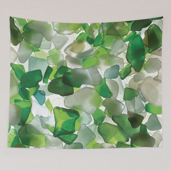 Item preview, Sea glass, green and white I (Photo: Sabine Braun) designed and sold by AmilysFriends.