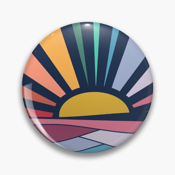 Item preview, Rainbow Sunrise Sunrays Vintage Boho Sunrise Waves designed and sold by Timeforplay.