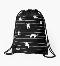 Sloth Stripe Drawstring Bag