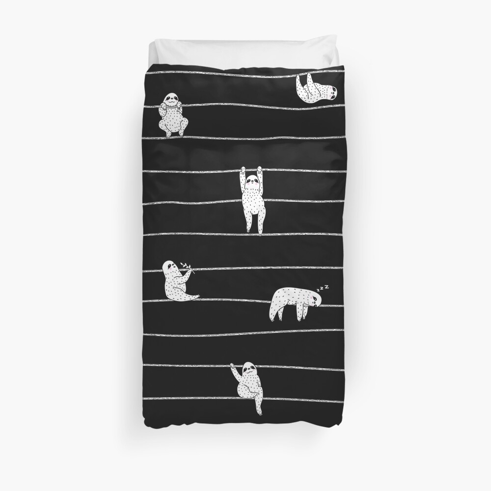 Sloth Stripe Duvet Cover