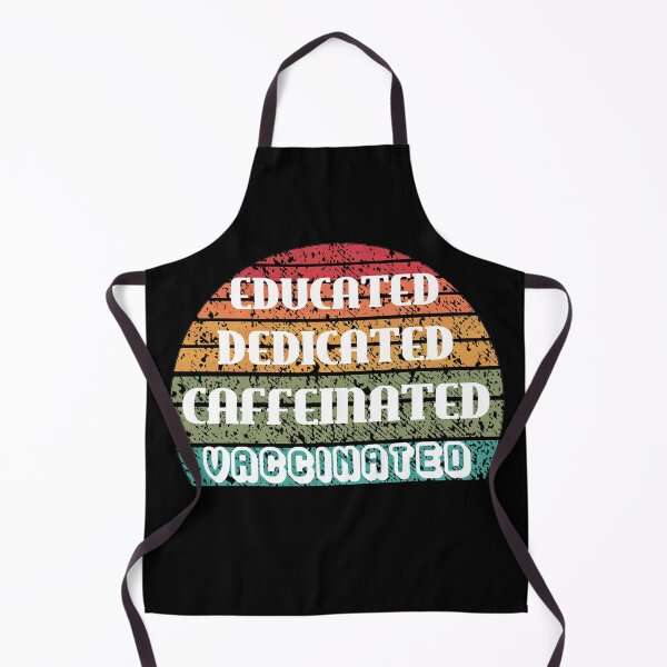 Item preview, Educated Dedicated Caffeinated Vaccinated (Rainbow Sunset) designed and sold by TheEditrix.