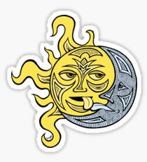 Pegatina Besando el sol y la luna