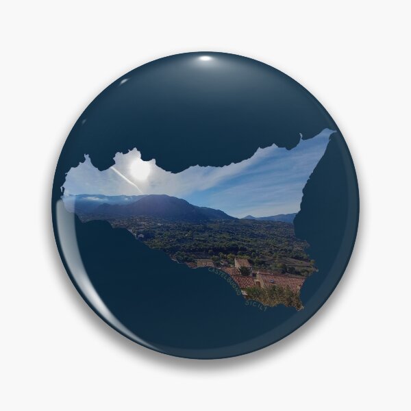 Item preview, Castelbuono in Sicily (Italy) - view from the old town to the mountains in the afternoon designed and sold by nabeArtist.