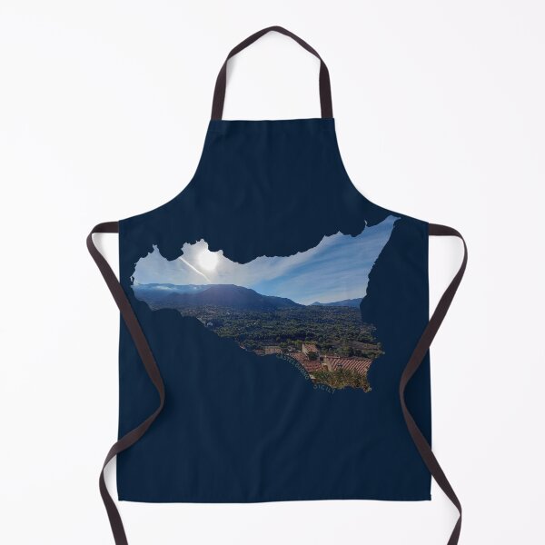 Item preview, Castelbuono in Sicily (Italy) - view from the old town to the mountains in the afternoon designed and sold by nabeArtist.