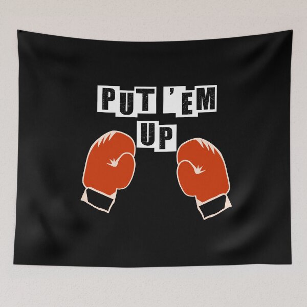 Item preview, Put'em Up - Red Gloves - Black designed and sold by BusyMonkeys.