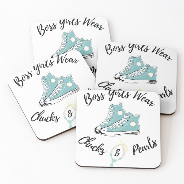 Item preview, Boss Girls Wear Chucks & Pearls designed and sold by spanningtime.