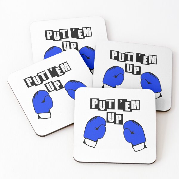 Item preview, Put'em Up - Blue Gloves - White designed and sold by BusyMonkeys.
