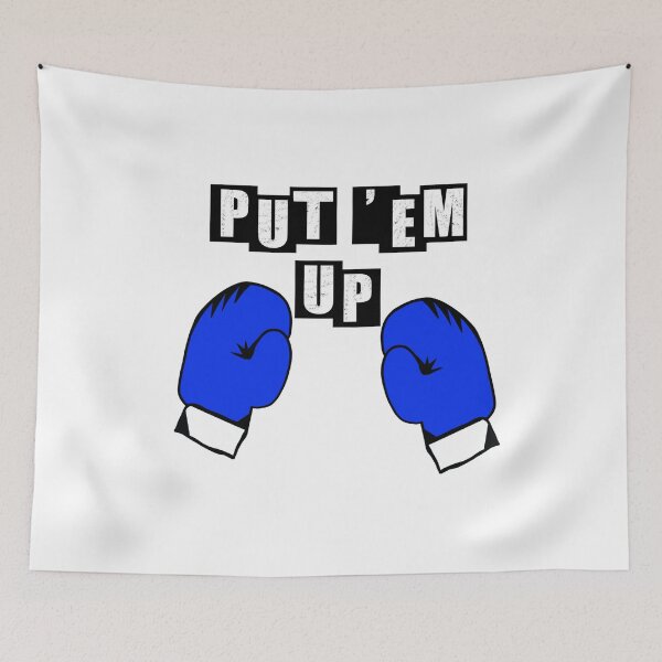 Item preview, Put'em Up - Blue Gloves - White designed and sold by BusyMonkeys.