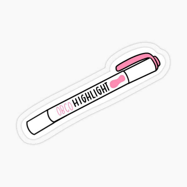 Pink Highlighter Sticker for Sale by allielibby