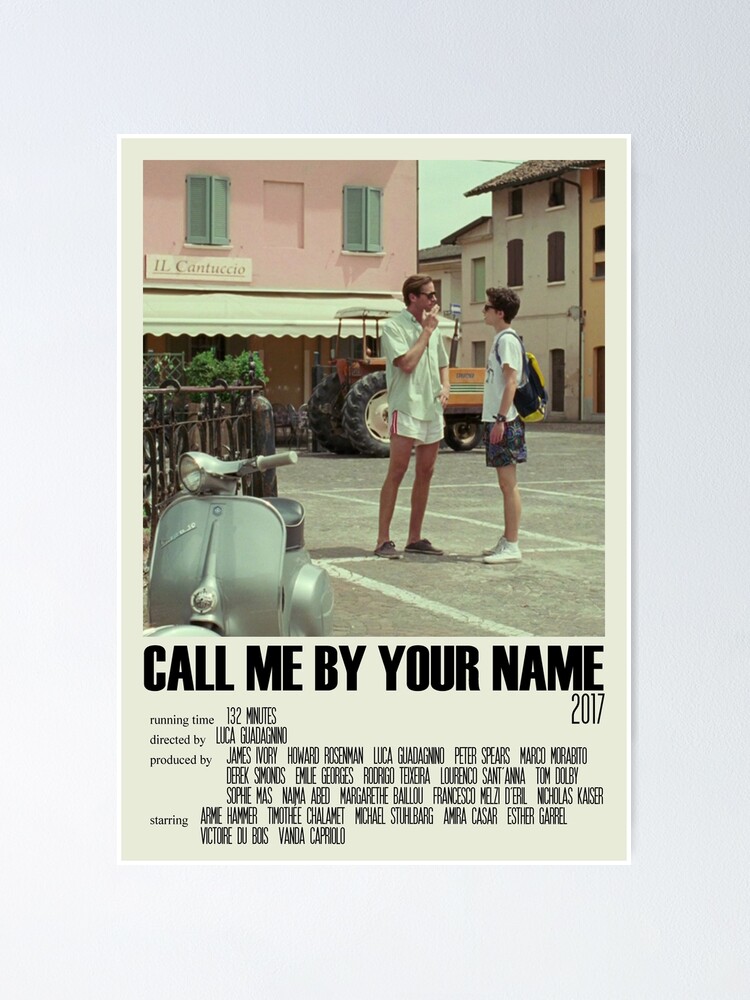 Call Me By Your Name Alternative Poster Art Movie Large 3 Poster By Designsbyelle Redbubble