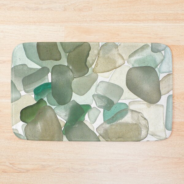 Item preview, Sea glass, green and white II (Photo: Sabine Braun) designed and sold by AmilysFriends.
