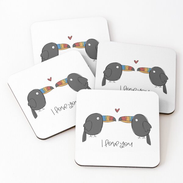 Item preview, I Love You - Rainbow Toucans designed and sold by ahandsomecarrot.
