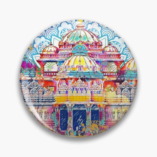 Artikelvorschau, Bunter Akshardham Tempel-Mandala-Stil entworfen und verkauft von EkaArtShop.