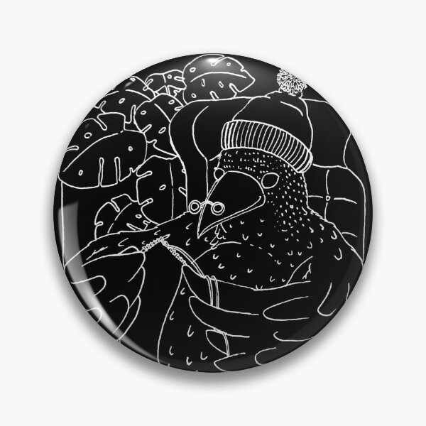 Item preview, The knitting raven (white) designed and sold by Sanguinik.