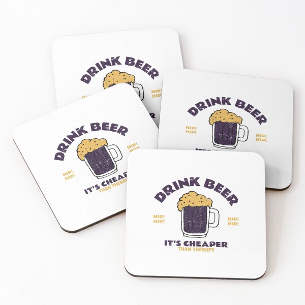 Item preview, Drink Beer It's Cheaper Than Therapy designed and sold by pradeeprajput.