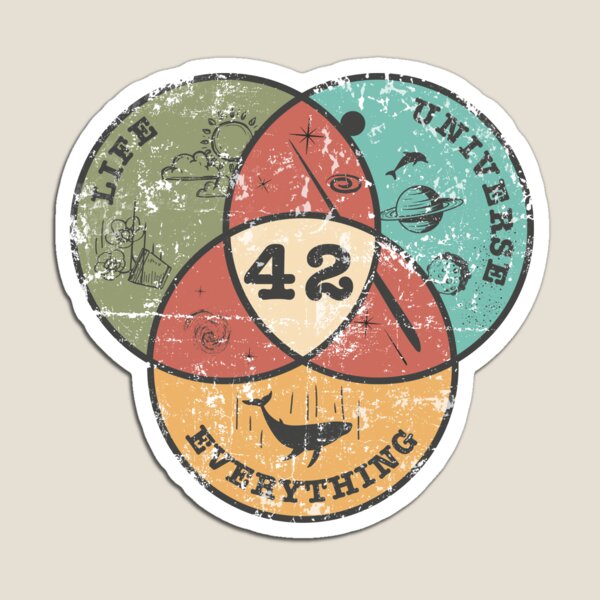 Venn Diagram: Life, the Universe & Everything Magnet