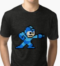 Mega Man Game 8-Bits Tri-blend T-Shirt