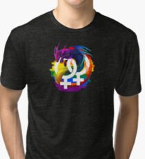 Lesbian Pride Dragon Tri-blend T-Shirt