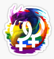 Lesbian Pride Dragon Sticker