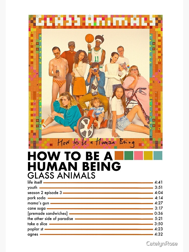 "How to be a Human Being by Glass Animals" Poster for Sale by CatelynRose Redbubble