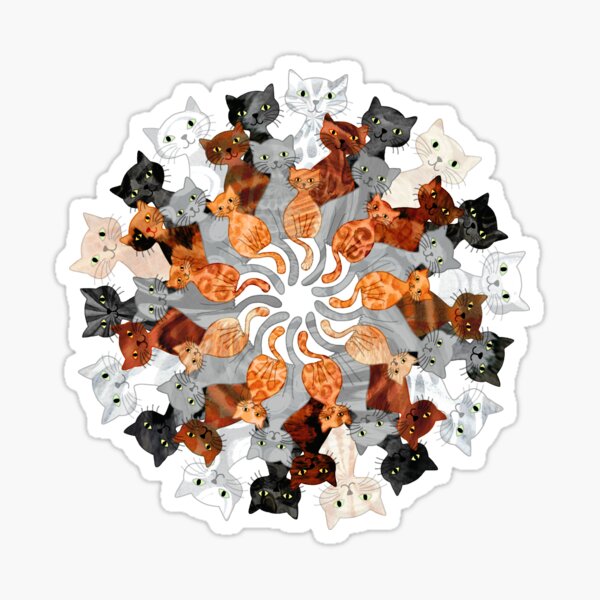 Kaleido-Kitties Sticker